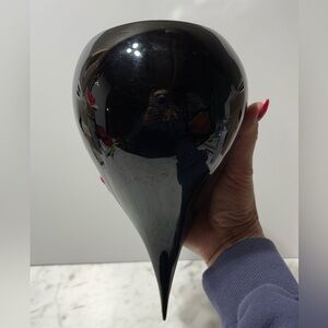 Elegant Black Teardrop Wall Sconce Candle Holder
